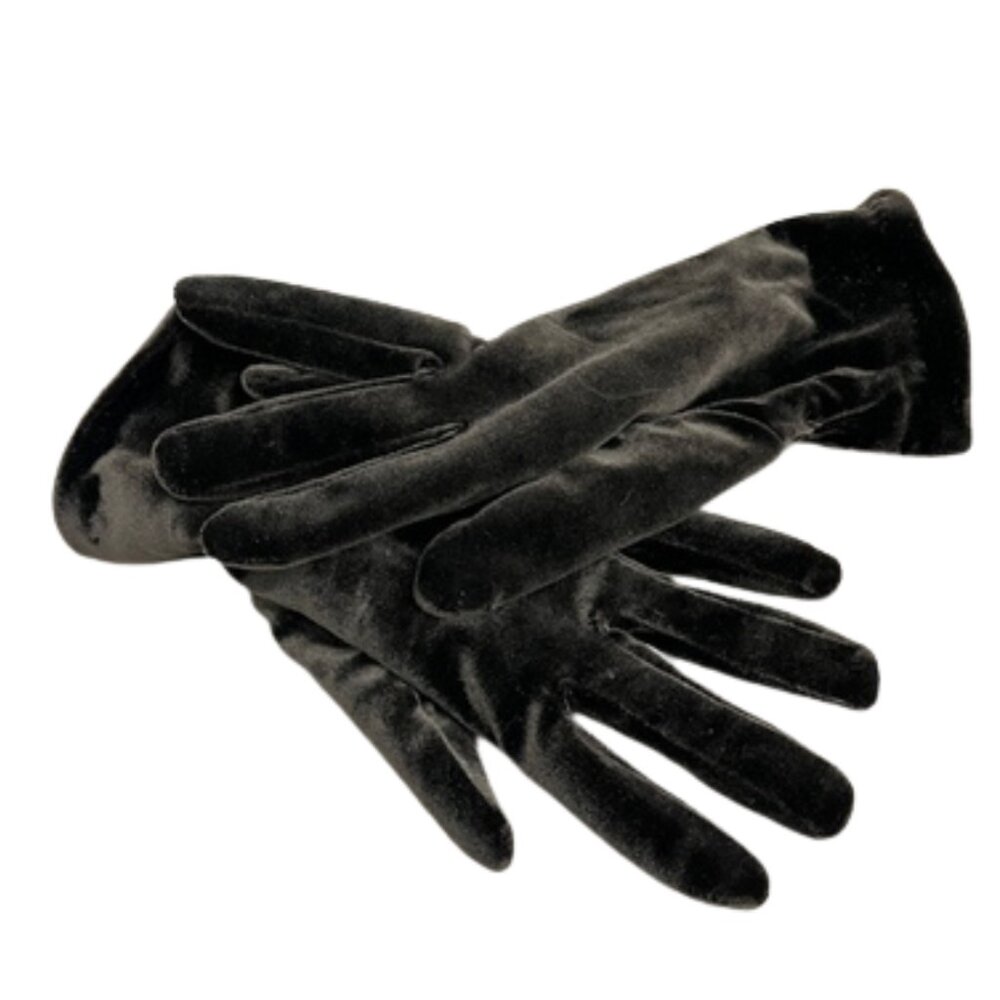 BROWN VELVET ELEGANT INSULATED POLYESTER WINTER GLOVES